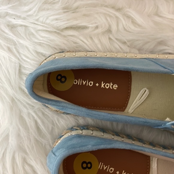 Olivia +Kate womens flat canvas color baby blue size 8 - Picture 3 of 6
